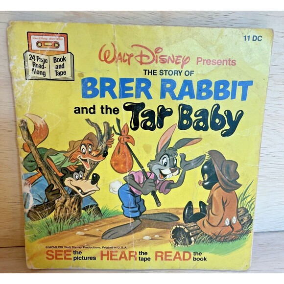 Disney Brer Rabbit and The Tar Baby 24 Page Read Along Book Tape Book Only - Picture 1 of 5